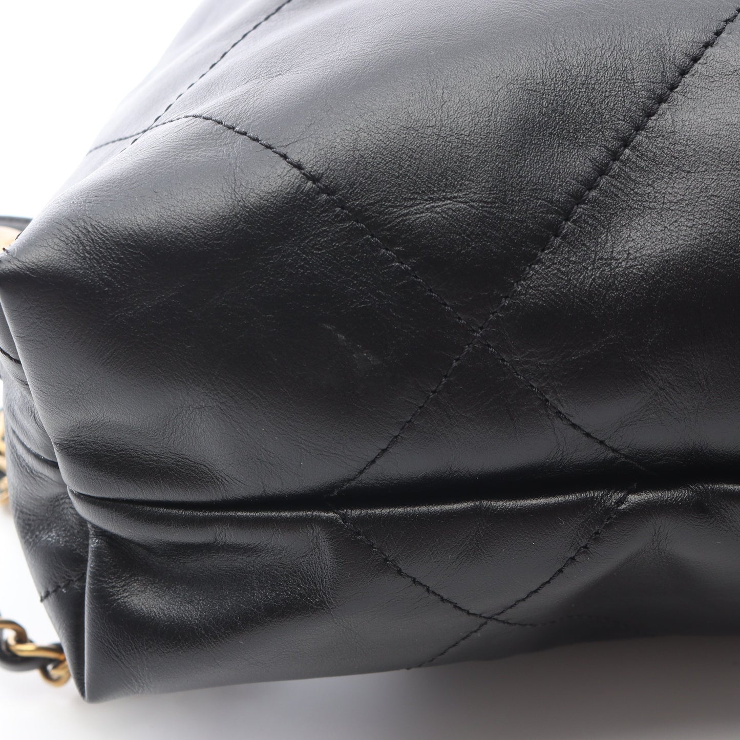 シャネル 22 ラージ バックパック リュックサック レザー ブラック ゴールド金具 シャネル バッグ CHANEL
