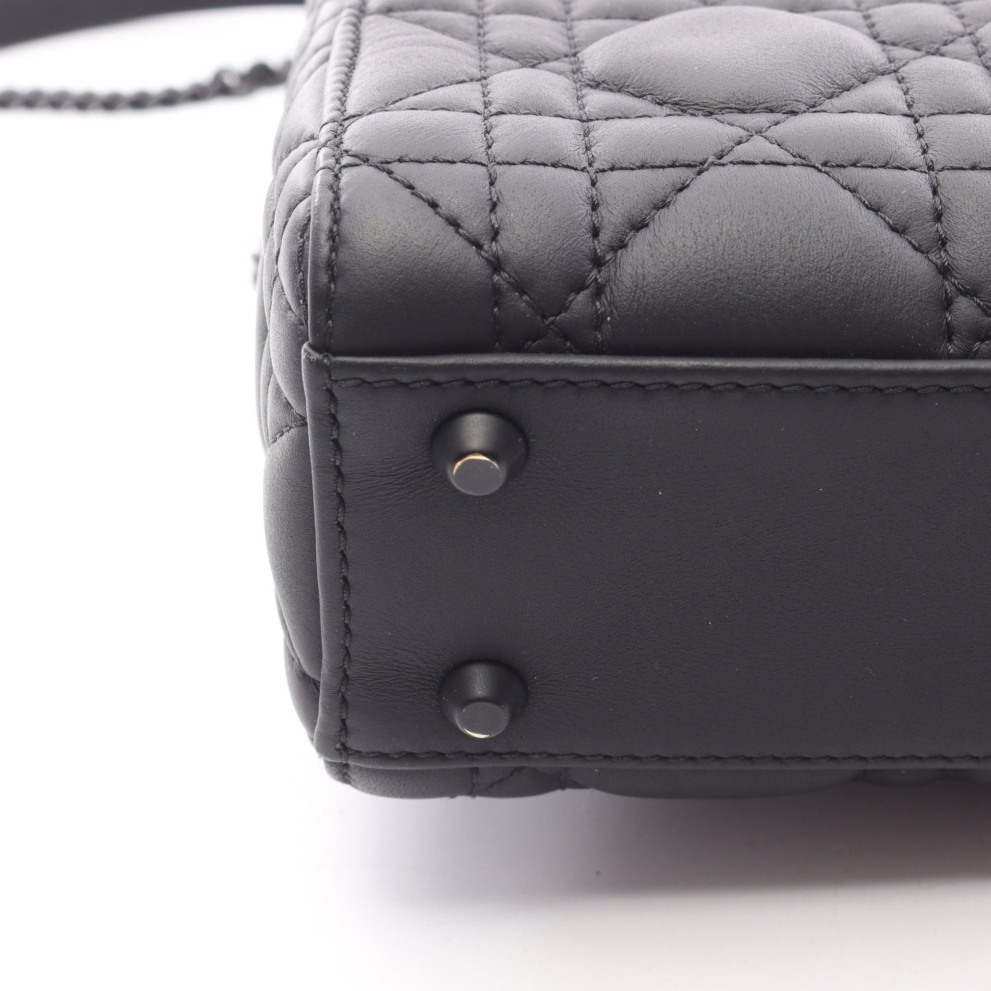 レディディオール ミニ カナージュ 2WAY ハンドバッグ レザー ブラック クリスチャンディオール バッグ Christian Dior