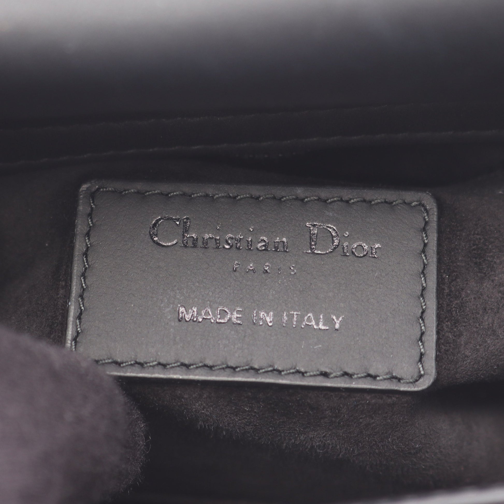 レディディオール ミニ カナージュ 2WAY ハンドバッグ レザー ブラック クリスチャンディオール バッグ Christian Dior