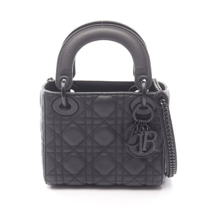 レディディオール ミニ カナージュ 2WAY ハンドバッグ レザー ブラック クリスチャンディオール バッグ Christian Dior