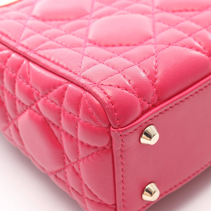レディディオール ミニ カナージュ 2WAY ハンドバッグ レザー ピンクパープル クリスチャンディオール バッグ Christian Dior