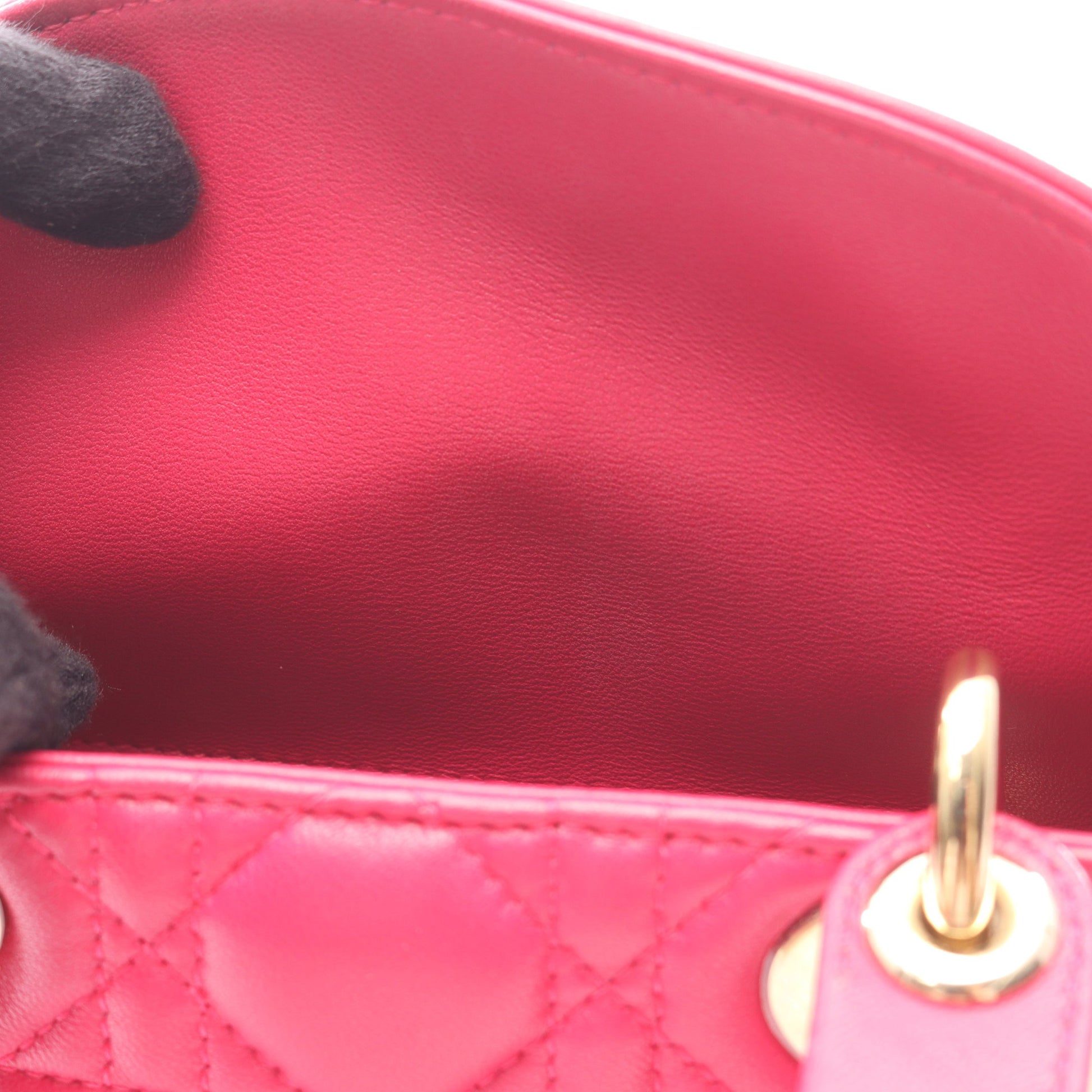 レディディオール ミニ カナージュ 2WAY ハンドバッグ レザー ピンクパープル クリスチャンディオール バッグ Christian Dior