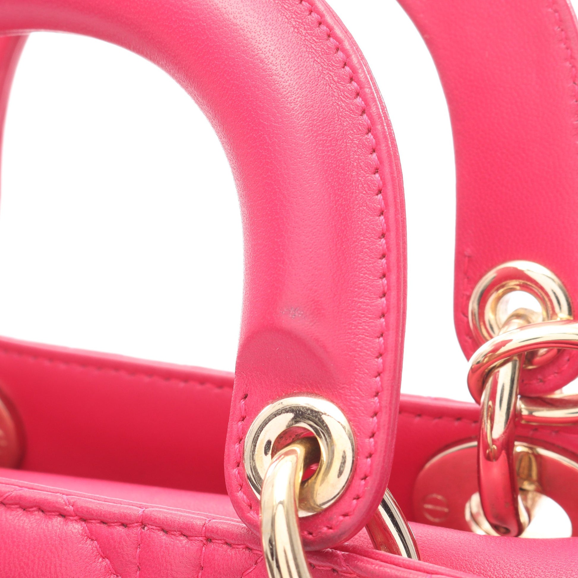 レディディオール ミニ カナージュ 2WAY ハンドバッグ レザー ピンクパープル クリスチャンディオール バッグ Christian Dior