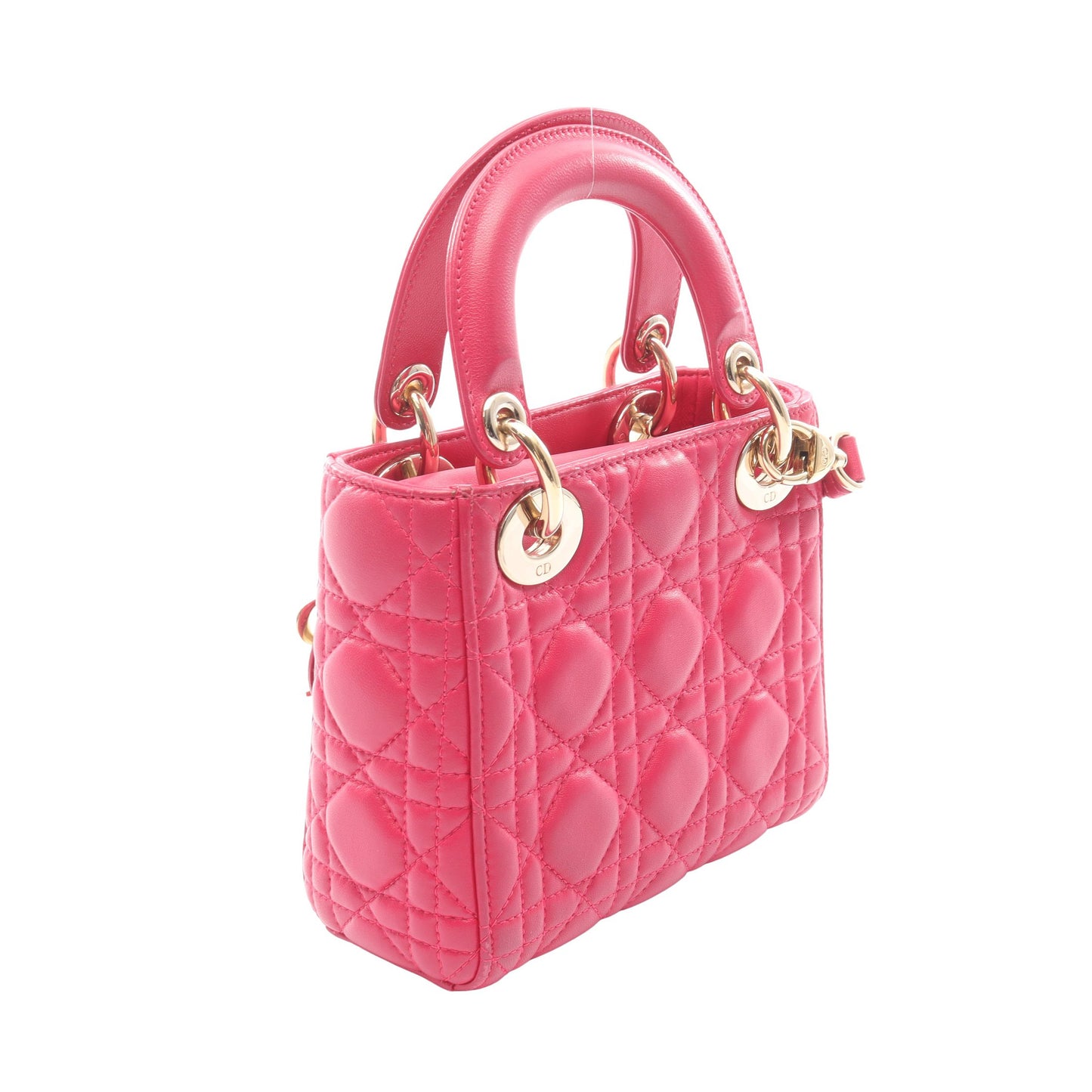 レディディオール ミニ カナージュ 2WAY ハンドバッグ レザー ピンクパープル クリスチャンディオール バッグ Christian Dior