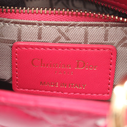 レディディオール ミニ カナージュ 2WAY ハンドバッグ レザー ピンクパープル クリスチャンディオール バッグ Christian Dior