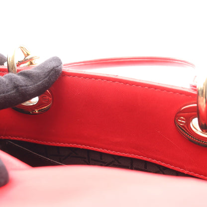LADY DIOR MY ABCDIOR 2WAY ハンドバッグ レザー レッド クリスチャンディオール バッグ Christian Dior