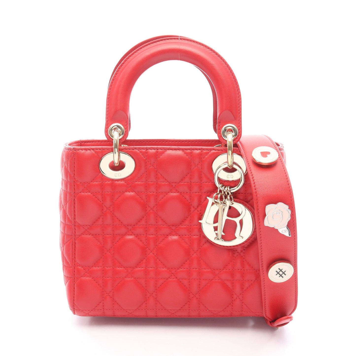 LADY DIOR MY ABCDIOR 2WAY ハンドバッグ レザー レッド クリスチャンディオール バッグ Christian Dior