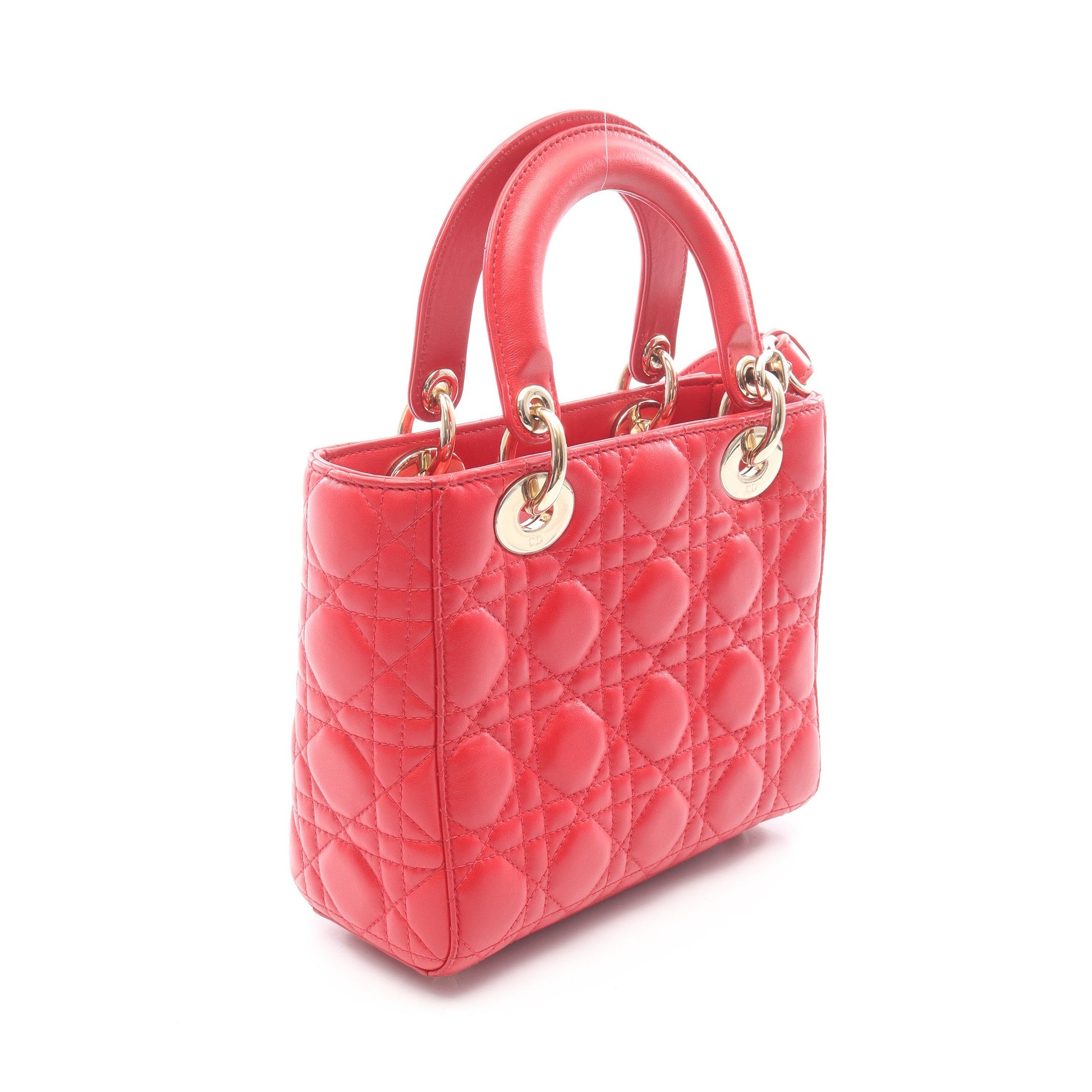 LADY DIOR MY ABCDIOR 2WAY ハンドバッグ レザー レッド クリスチャンディオール バッグ Christian Dior