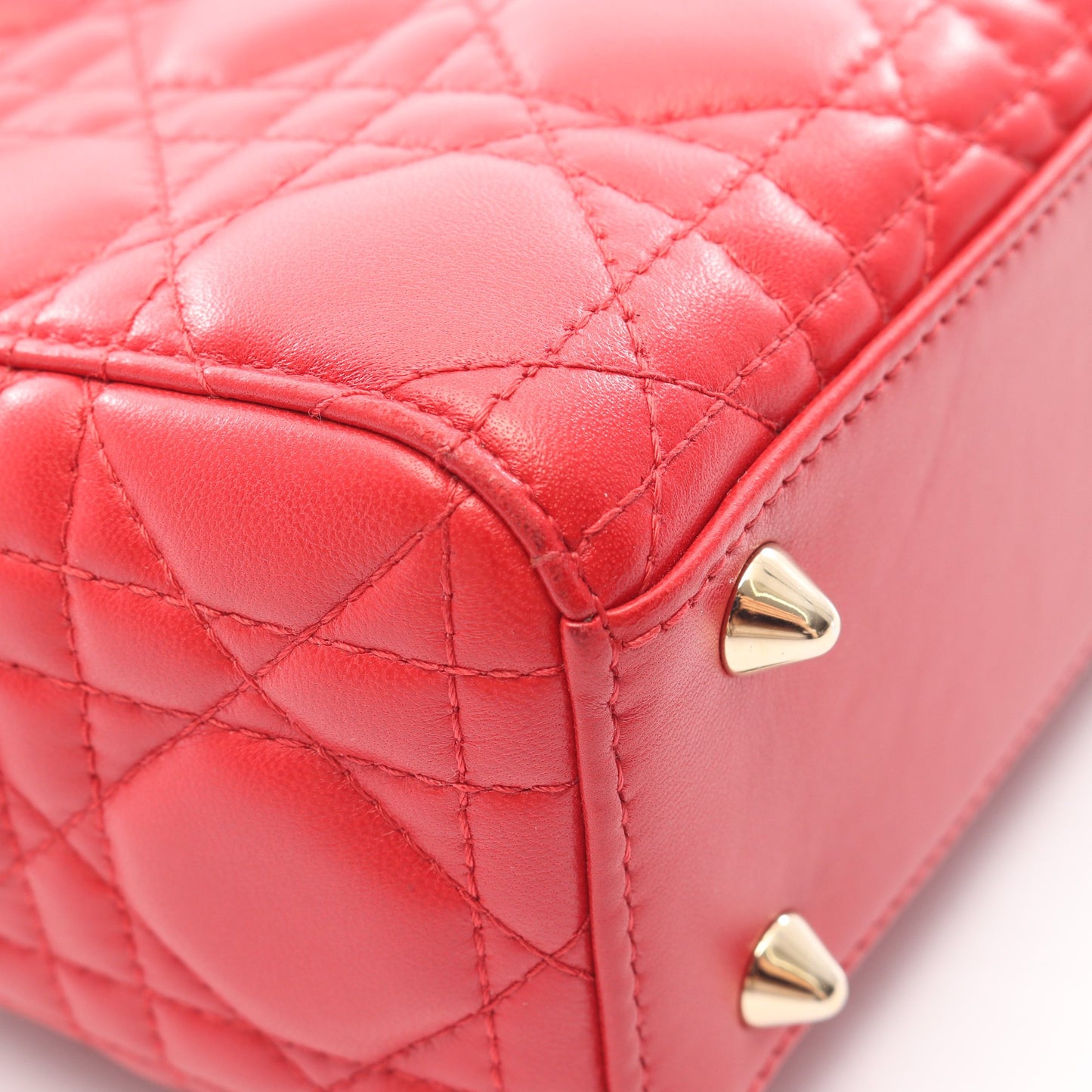 LADY DIOR MY ABCDIOR 2WAY ハンドバッグ レザー レッド クリスチャンディオール バッグ Christian Dior