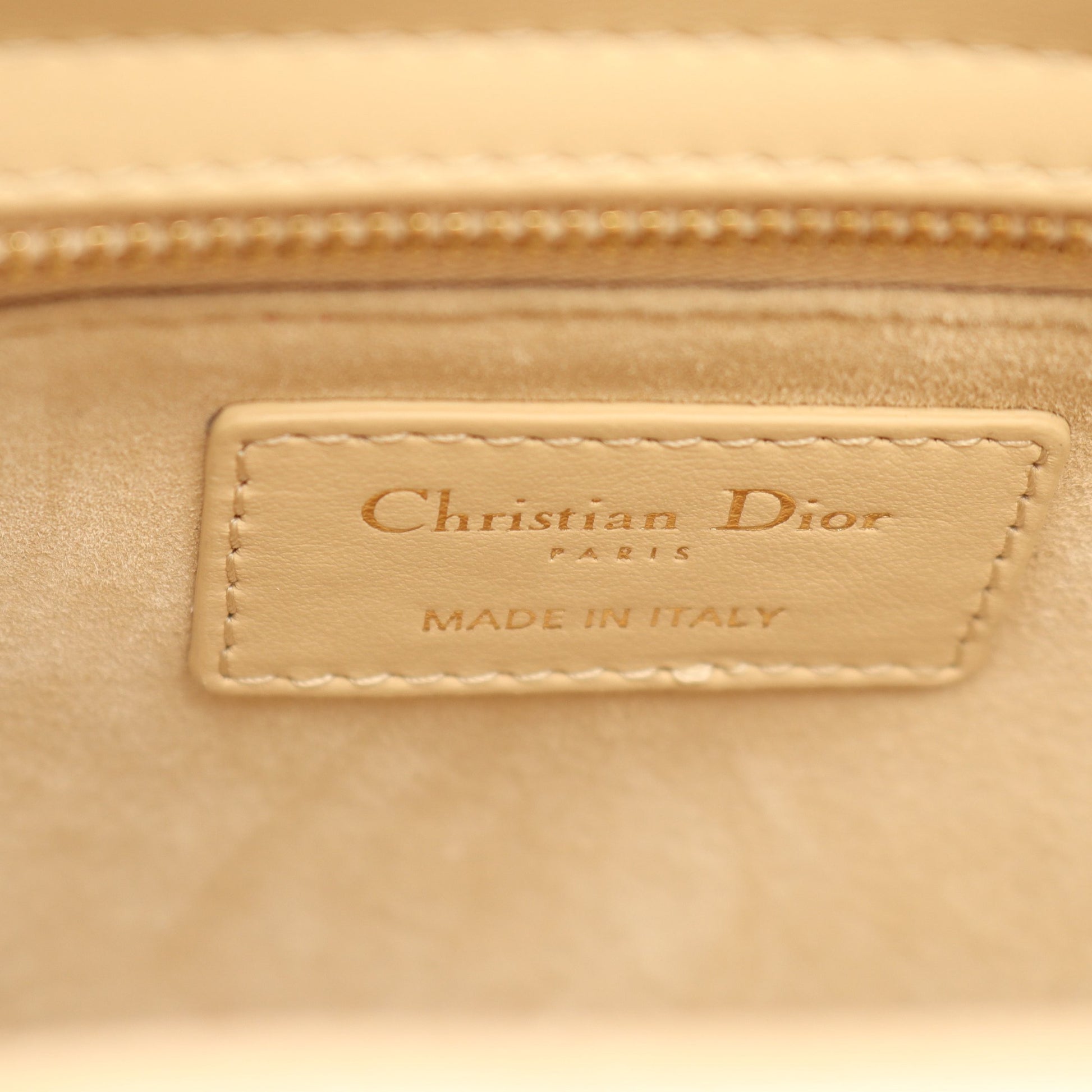 LADY DIOR レディディオール 2WAY ハンドバッグ キャンバス レザー ベージュ クリスチャンディオール バッグ Christian Dior