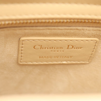 LADY DIOR レディディオール 2WAY ハンドバッグ キャンバス レザー ベージュ クリスチャンディオール バッグ Christian Dior