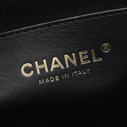 マトラッセ Wチェーンショルダーバッグ ラムスキン ブラック ゴールド金具 シャネル バッグ CHANEL