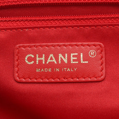 マトラッセ チェーンショルダーバッグ チェーントートバッグ ラムスキン レッド ゴールド金具 シャネル バッグ CHANEL