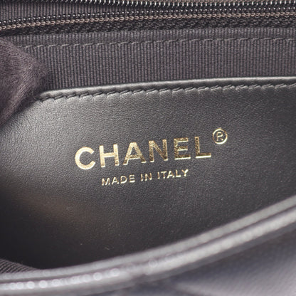 マトラッセ チェーンショルダーバッグ ソフトキャビアスキン ブラック ゴールド金具 シャネル バッグ CHANEL