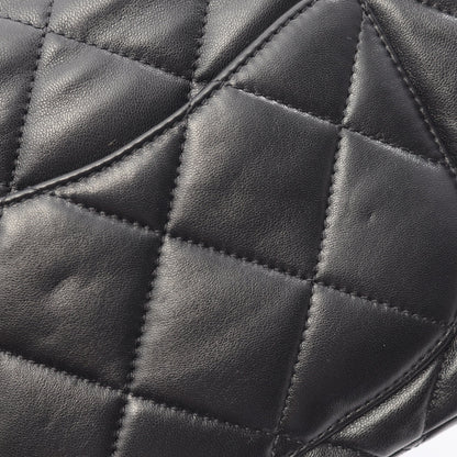 マトラッセ ハートロック チェーンショルダーバッグ ラムスキン ブラック ゴールド金具 シャネル バッグ CHANEL