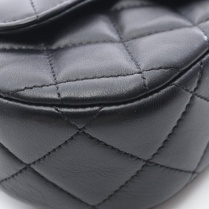 マトラッセ トップハンドル 2WAY チェーンショルダーバッグ ラムスキン ブラック ゴールド金具 シャネル バッグ CHANEL
