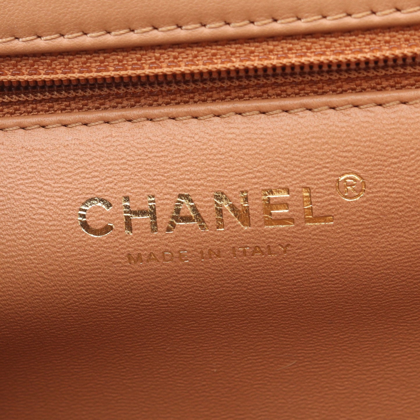 マトラッセ 2WAY チェーンショルダーバッグ レザー ライトブラウン ゴールド金具 シャネル バッグ CHANEL