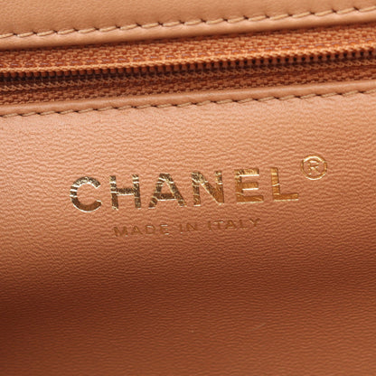 マトラッセ 2WAY チェーンショルダーバッグ レザー ライトブラウン ゴールド金具 シャネル バッグ CHANEL