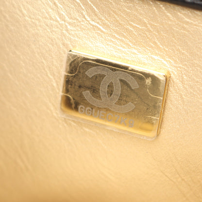 マトラッセ 2WAY チェーンショルダーバッグ ラムスキン ブラック ゴールド金具 シャネル バッグ CHANEL