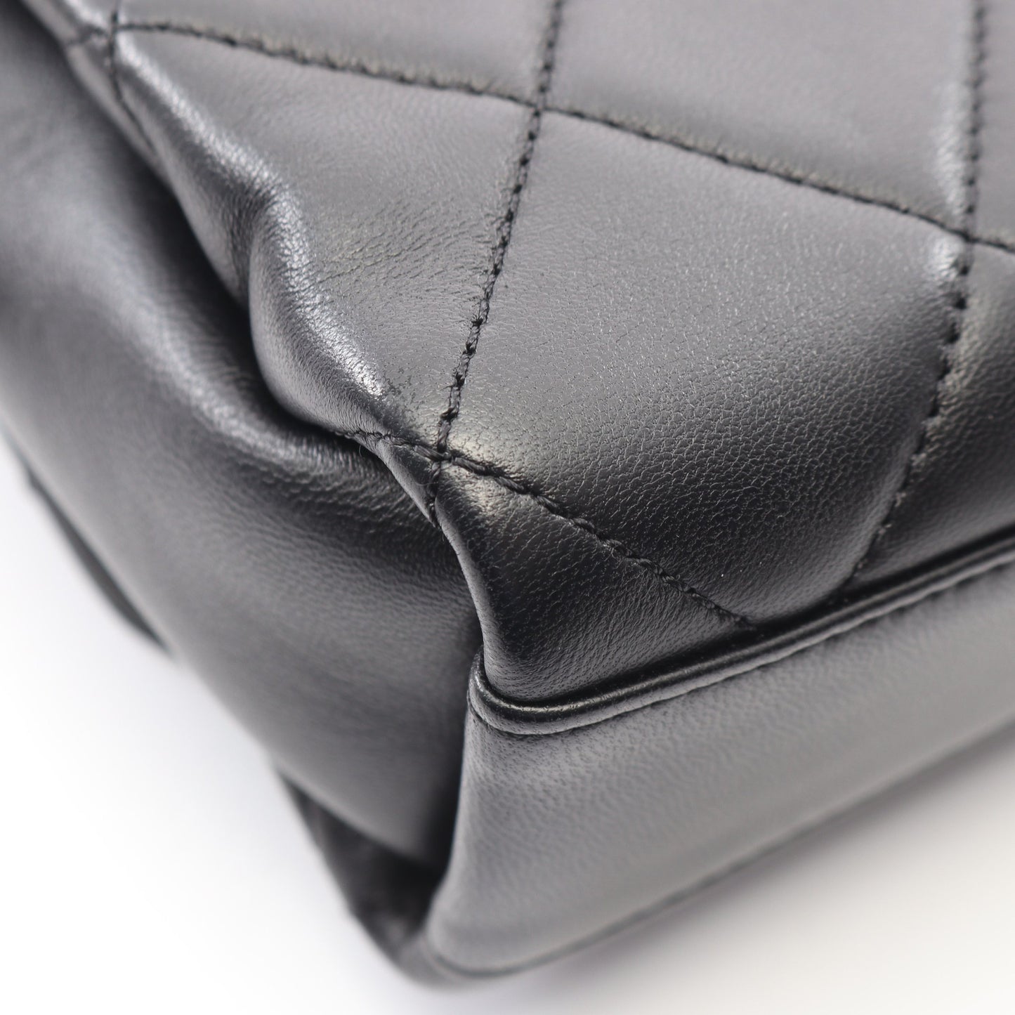 マトラッセ 2WAY チェーンショルダーバッグ ラムスキン ブラック ゴールド金具 シャネル バッグ CHANEL