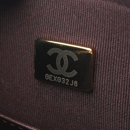 マトラッセ ミニ ボーリング 2WAY チェーンショルダーバッグ ラムスキン ダークブラウン ゴールド金具 シャネル バッグ CHANEL