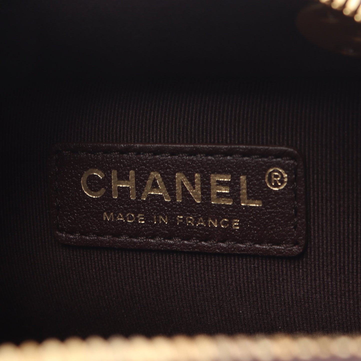 マトラッセ ミニ ボーリング 2WAY チェーンショルダーバッグ ラムスキン ダークブラウン ゴールド金具 シャネル バッグ CHANEL