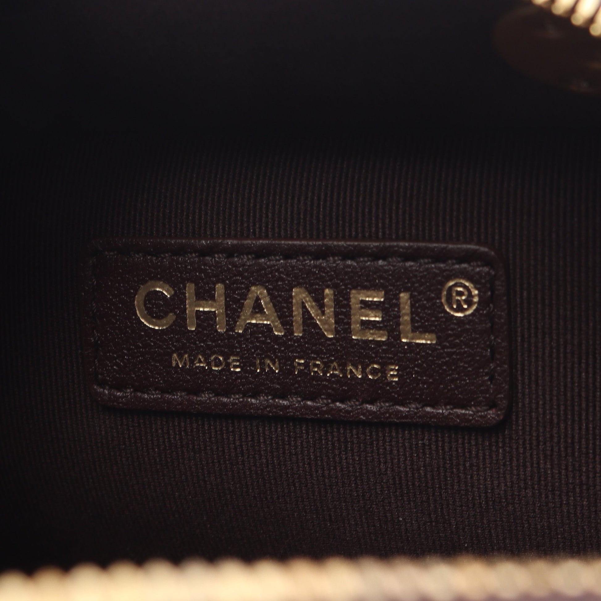 マトラッセ ミニ ボーリング 2WAY チェーンショルダーバッグ ラムスキン ダークブラウン ゴールド金具 シャネル バッグ CHANEL
