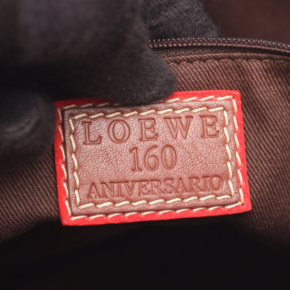 160th Anniversary ショルダーバッグ キャンバス スエード レザー アイボリー ピンクブラウン ブラウン ロエベ バッグ LOEWE
