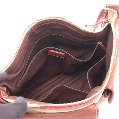 160th Anniversary ショルダーバッグ キャンバス スエード レザー アイボリー ピンクブラウン ブラウン ロエベ バッグ LOEWE