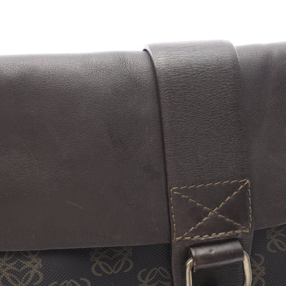 アナグラム ショルダーバッグ PVC レザー ダークブラウン ロエベ バッグ LOEWE