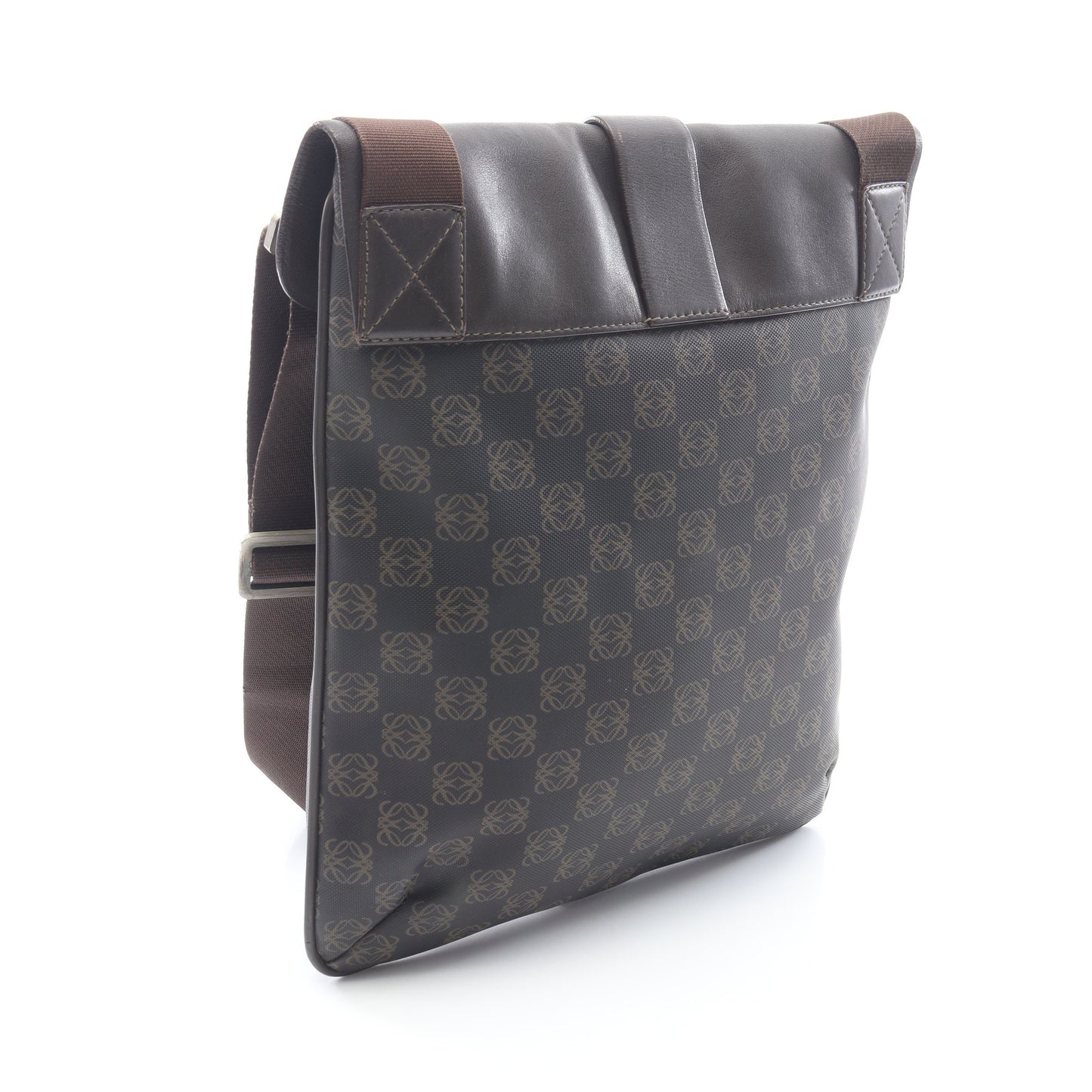 アナグラム ショルダーバッグ PVC レザー ダークブラウン ロエベ バッグ LOEWE
