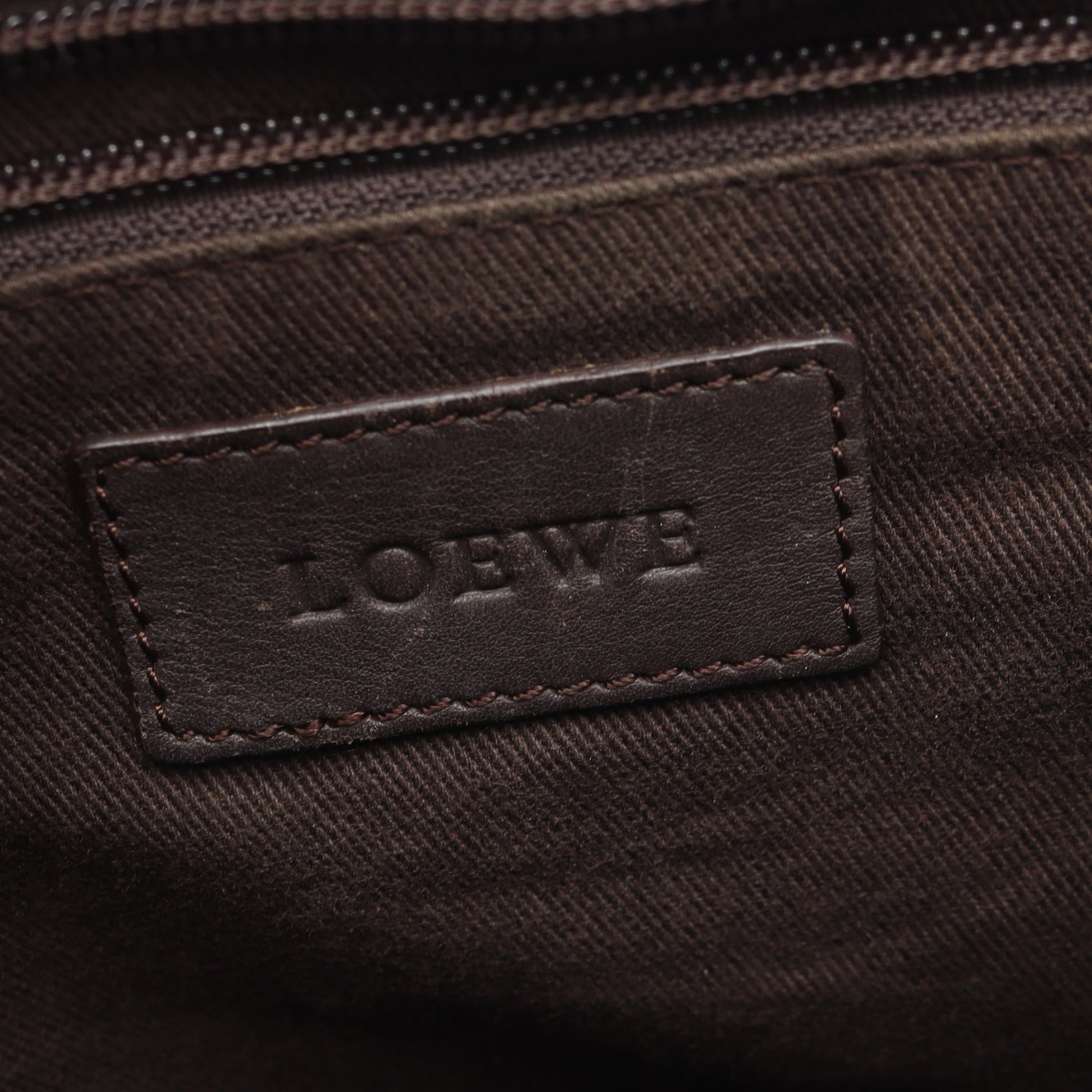 アナグラム ショルダーバッグ PVC レザー ダークブラウン ロエベ バッグ LOEWE