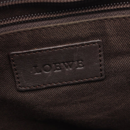 アナグラム ショルダーバッグ PVC レザー ダークブラウン ロエベ バッグ LOEWE