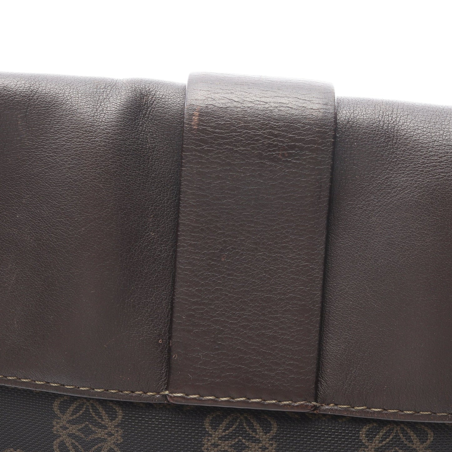 アナグラム ショルダーバッグ PVC レザー ダークブラウン ロエベ バッグ LOEWE