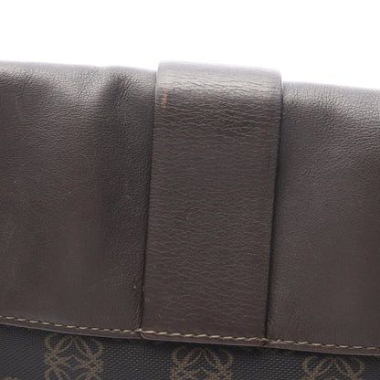 アナグラム ショルダーバッグ PVC レザー ダークブラウン ロエベ バッグ LOEWE