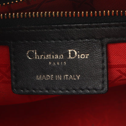LADY DIOR レディディオール 2WAY ハンドバッグ レザー ブラック クリスチャンディオール バッグ Christian Dior