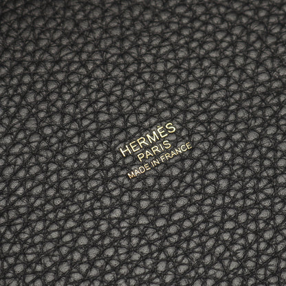 ピコタンロックPM ハンドバッグ トリヨンクレマンス ブラック ゴールド金具 K刻印 エルメス バッグ HERMES