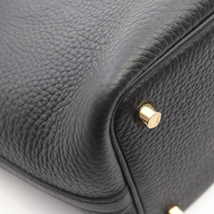 ピコタンロックPM ハンドバッグ トリヨンクレマンス ブラック ゴールド金具 K刻印 エルメス バッグ HERMES