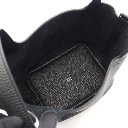 ピコタンロックPM ハンドバッグ トリヨンクレマンス ブラック ゴールド金具 K刻印 エルメス バッグ HERMES