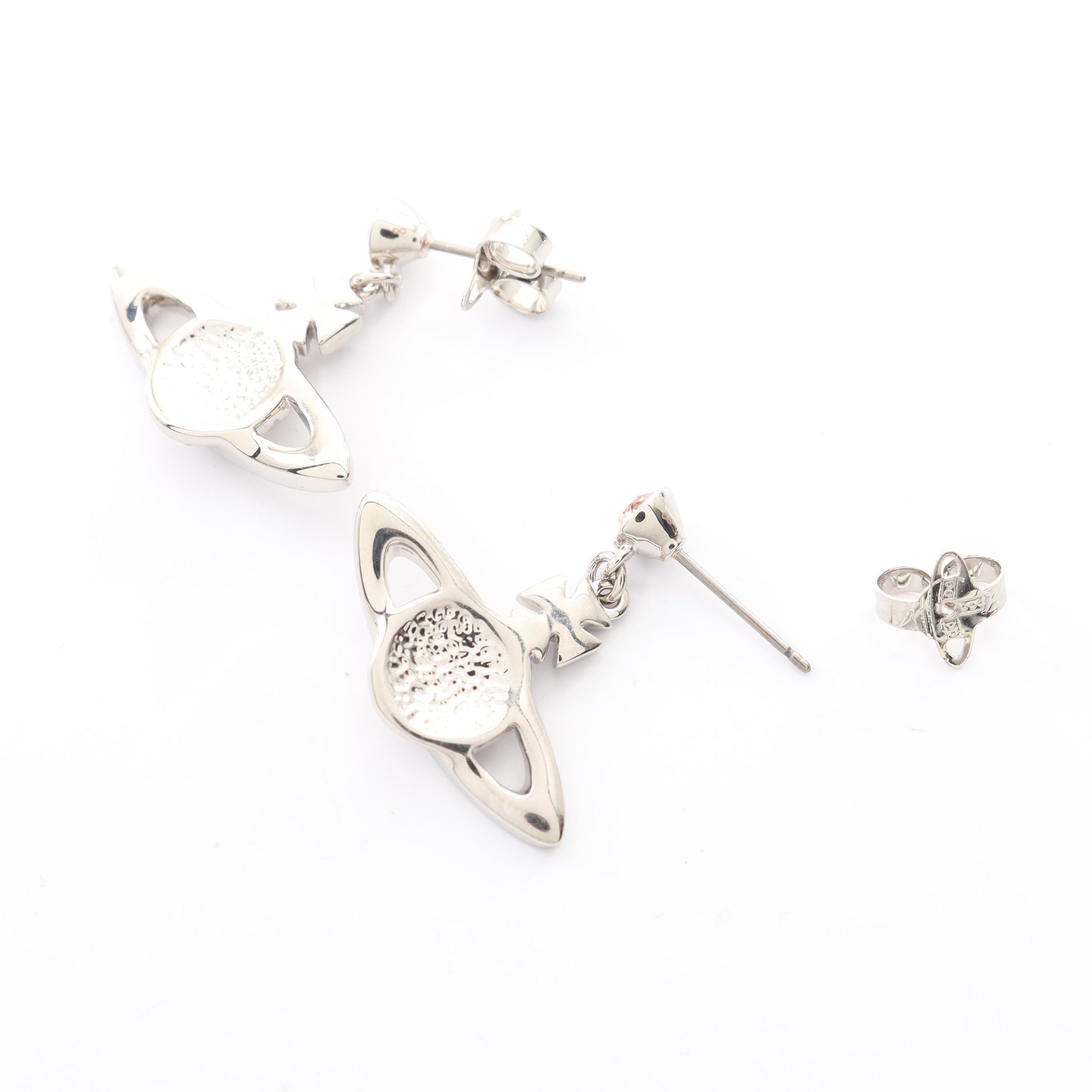 MINI BAS RELIEF DROP ピアス ラインストーン シルバー ピンク ヴィヴィアンウエストウッド アクセサリー Vivienne Westwood