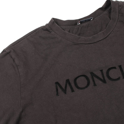 ロゴ クルーネック 半袖Tシャツ コットン ブラック モンクレール トップス MONCLER