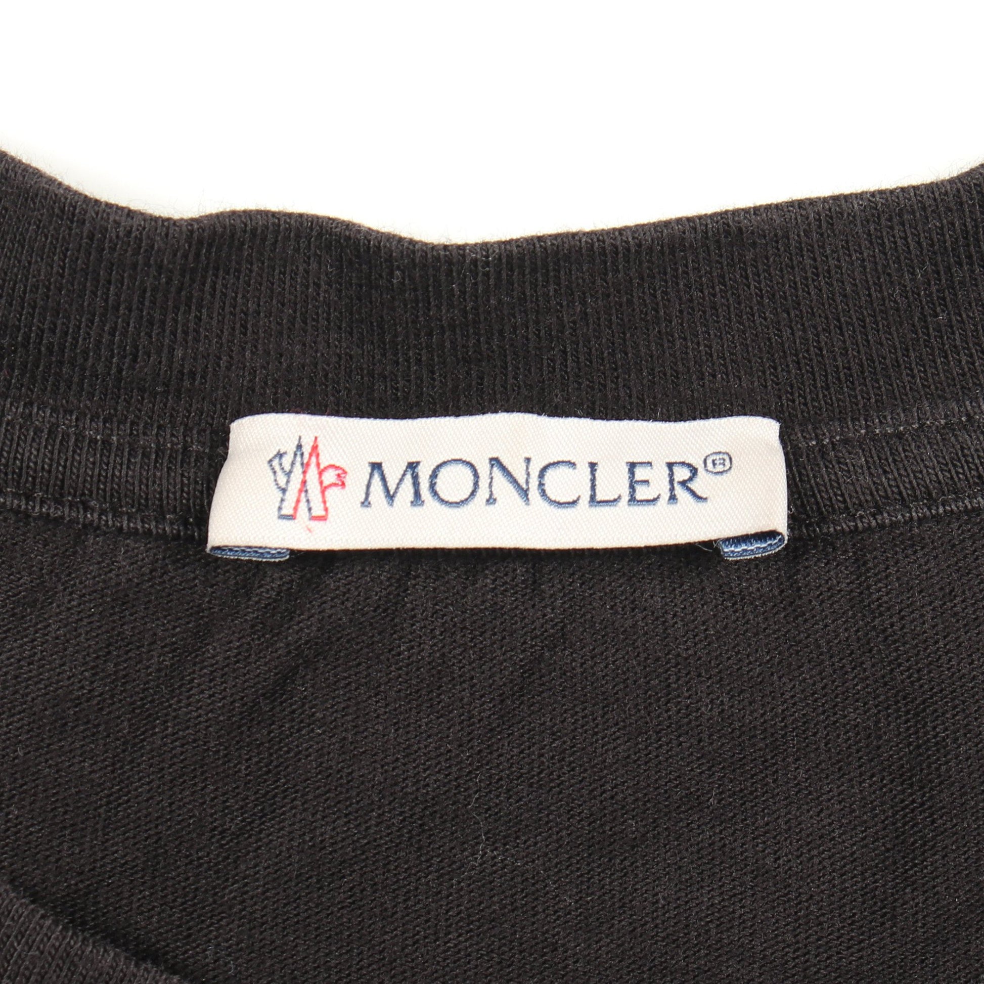 ロゴ クルーネック 半袖Tシャツ コットン ブラック モンクレール トップス MONCLER