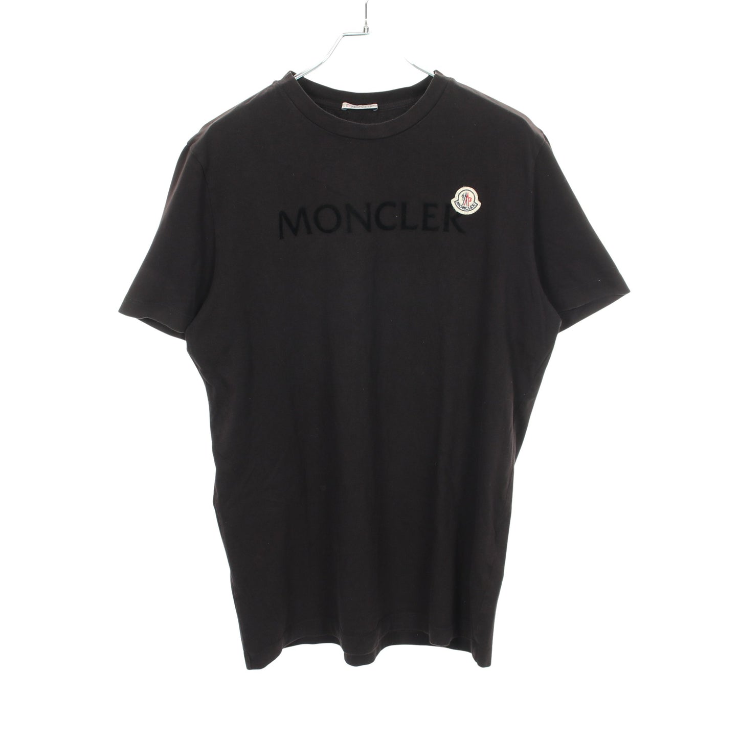 ロゴ クルーネック 半袖Tシャツ コットン ブラック モンクレール トップス MONCLER