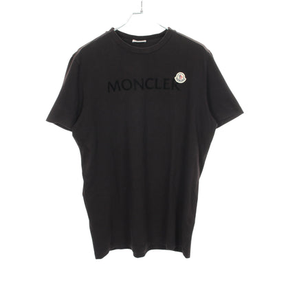 ロゴ クルーネック 半袖Tシャツ コットン ブラック モンクレール トップス MONCLER