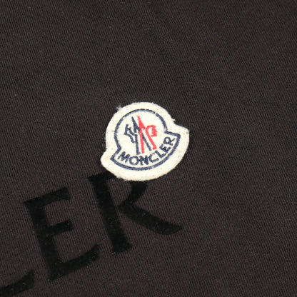 ロゴ クルーネック 半袖Tシャツ コットン ブラック モンクレール トップス MONCLER