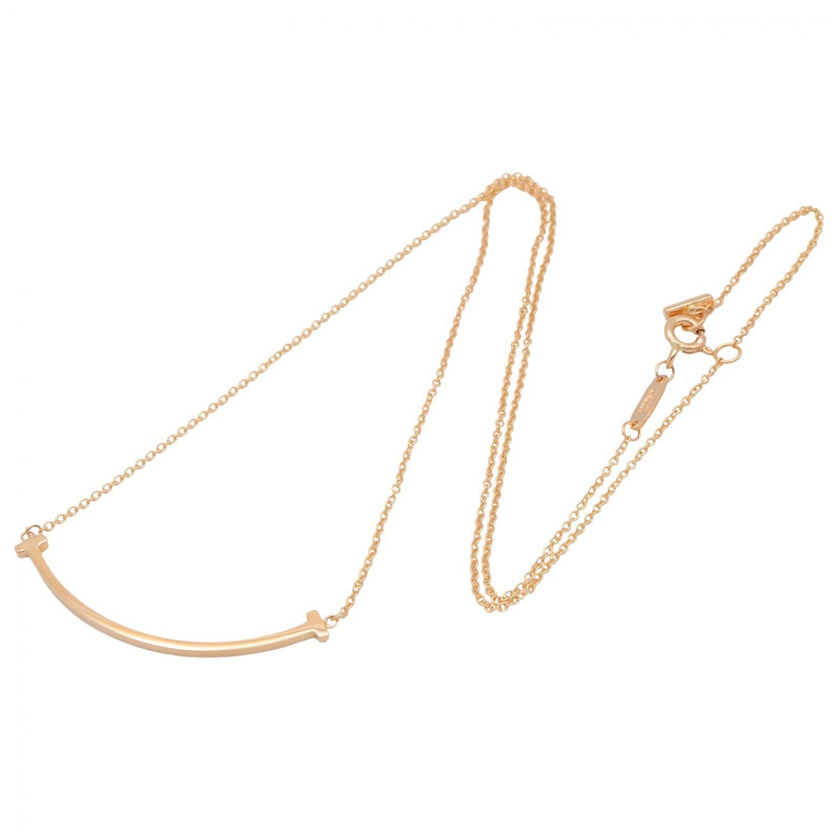 Tスマイル スモール ネックレス ネックレス K18PG ゴールド ピンクゴールド ティファニー アクセサリー TIFFANY & Co.