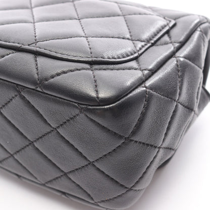 ミニマトラッセ チェーンショルダーバッグ ラムスキン ブラック ゴールド金具 シャネル バッグ CHANEL