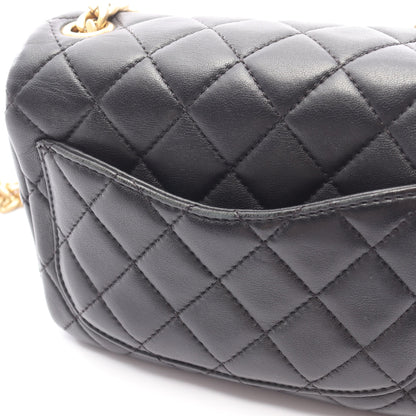 ミニマトラッセ チェーンショルダーバッグ ラムスキン ブラック ゴールド金具 シャネル バッグ CHANEL