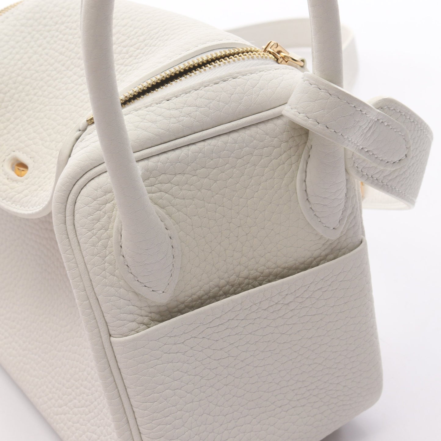 リンディ ミニ ショルダーバッグ トリヨンクレマンス ホワイト ゴールド金具 B刻印 エルメス バッグ HERMES