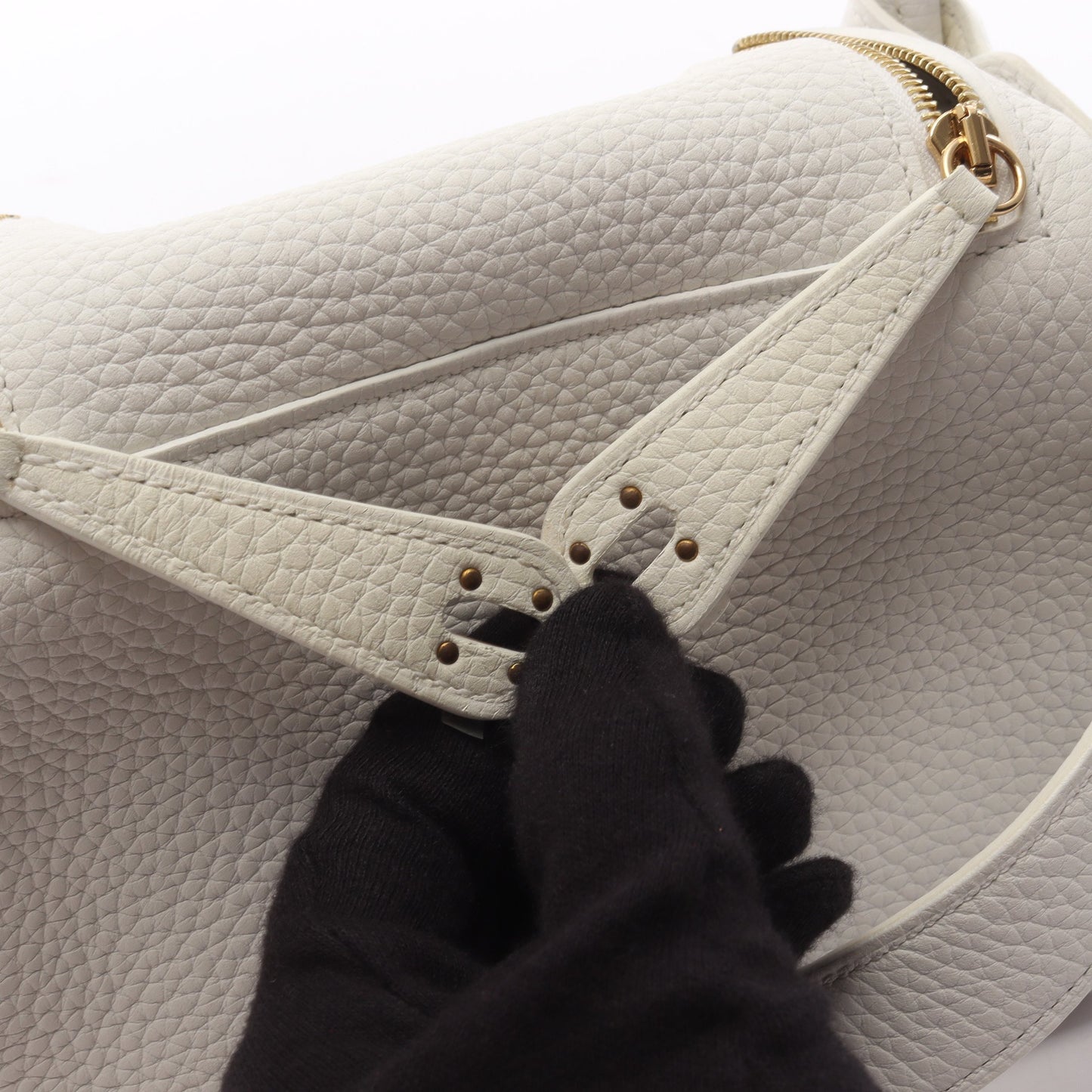 リンディ ミニ ショルダーバッグ トリヨンクレマンス ホワイト ゴールド金具 B刻印 エルメス バッグ HERMES